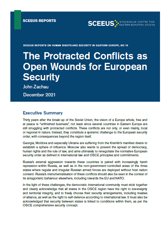 The Protracted Conflicts as Open Wounds for European Security