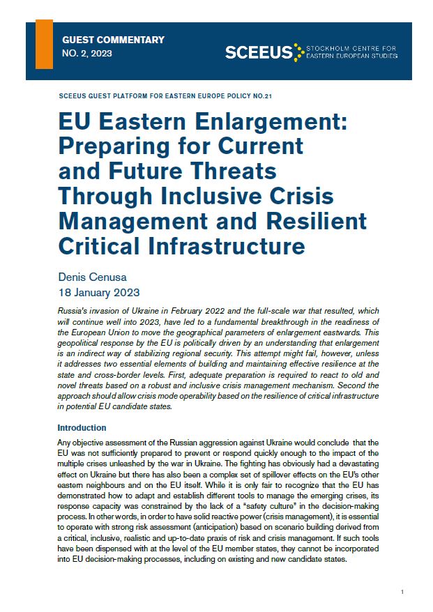 EU Eastern Enlargement Preparing for Current and Future Threats