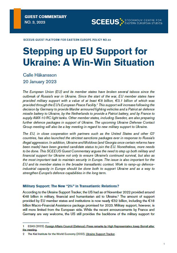 Stepping up EU Support for Ukraine A Win-Win Situation