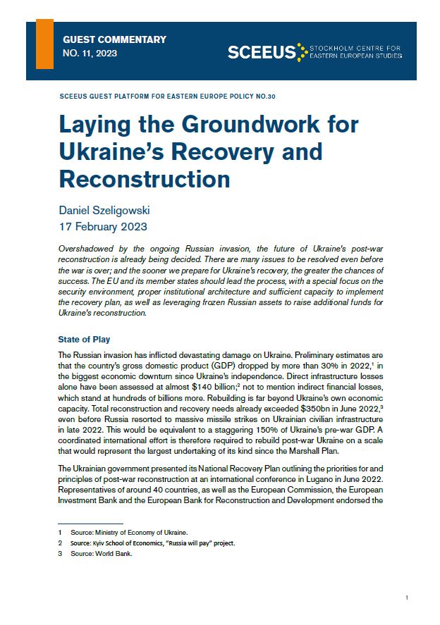 Laying the Groundwork for Ukraine’s Recovery and Reconstruction
